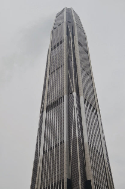 Cross Stitch | Shenzhen - Grayscale Photography Of High-Rise Building - Cross Stitched