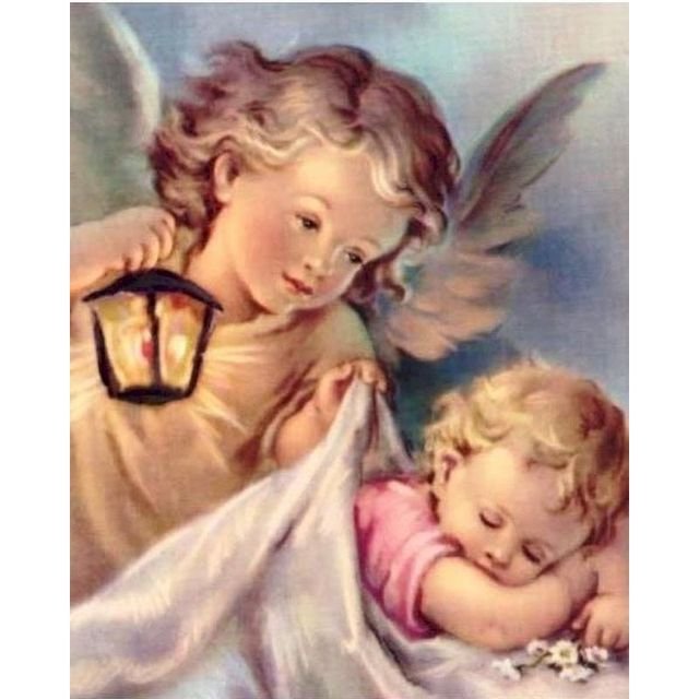 Cross Stitch | Sleeping Angel - Cross Stitched