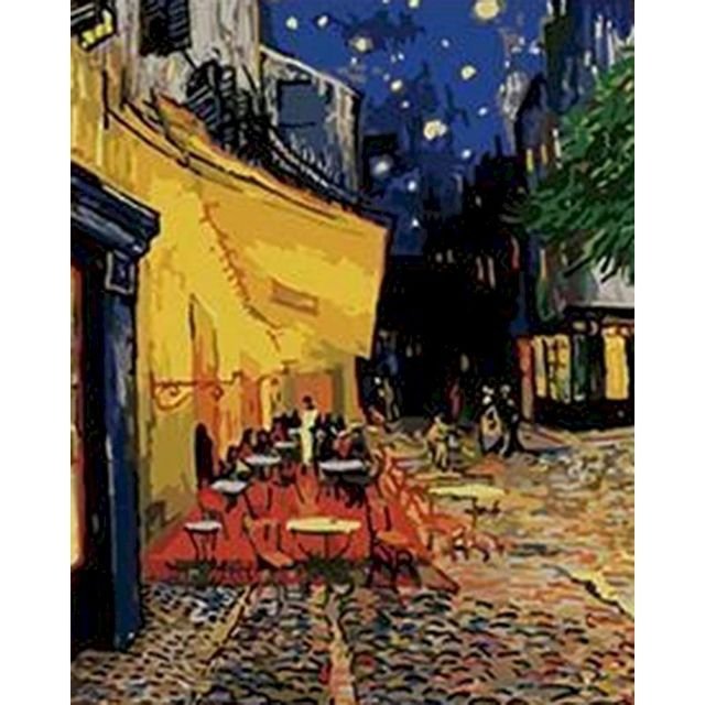 Cross Stitch | Van Gogh Midnight Café - Cross Stitched