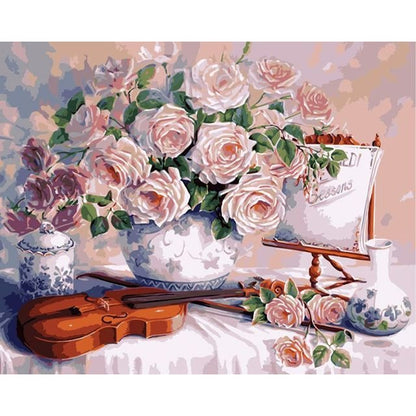 Cross Stitch | Violin Lesson - Cross Stitched