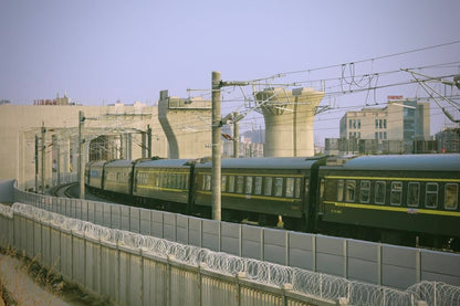 Cross Stitch | Zhenjiang - Black And White Train - Cross Stitched