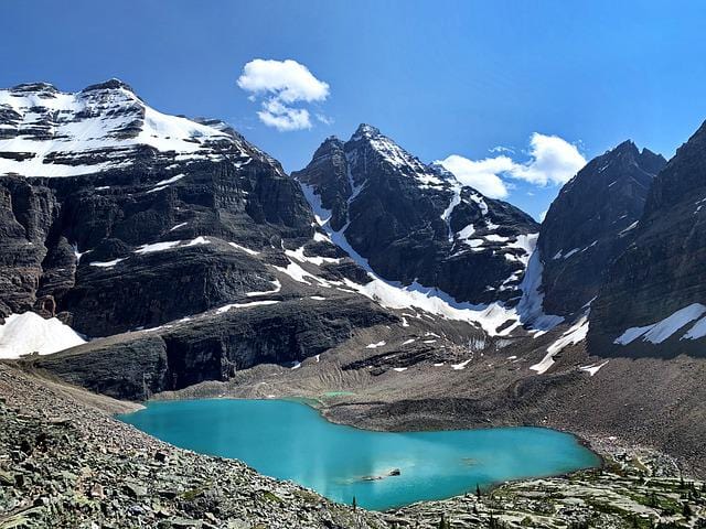 Mountains Lake O'Hara Canada Cross Stitch Kit - Cross Stitched